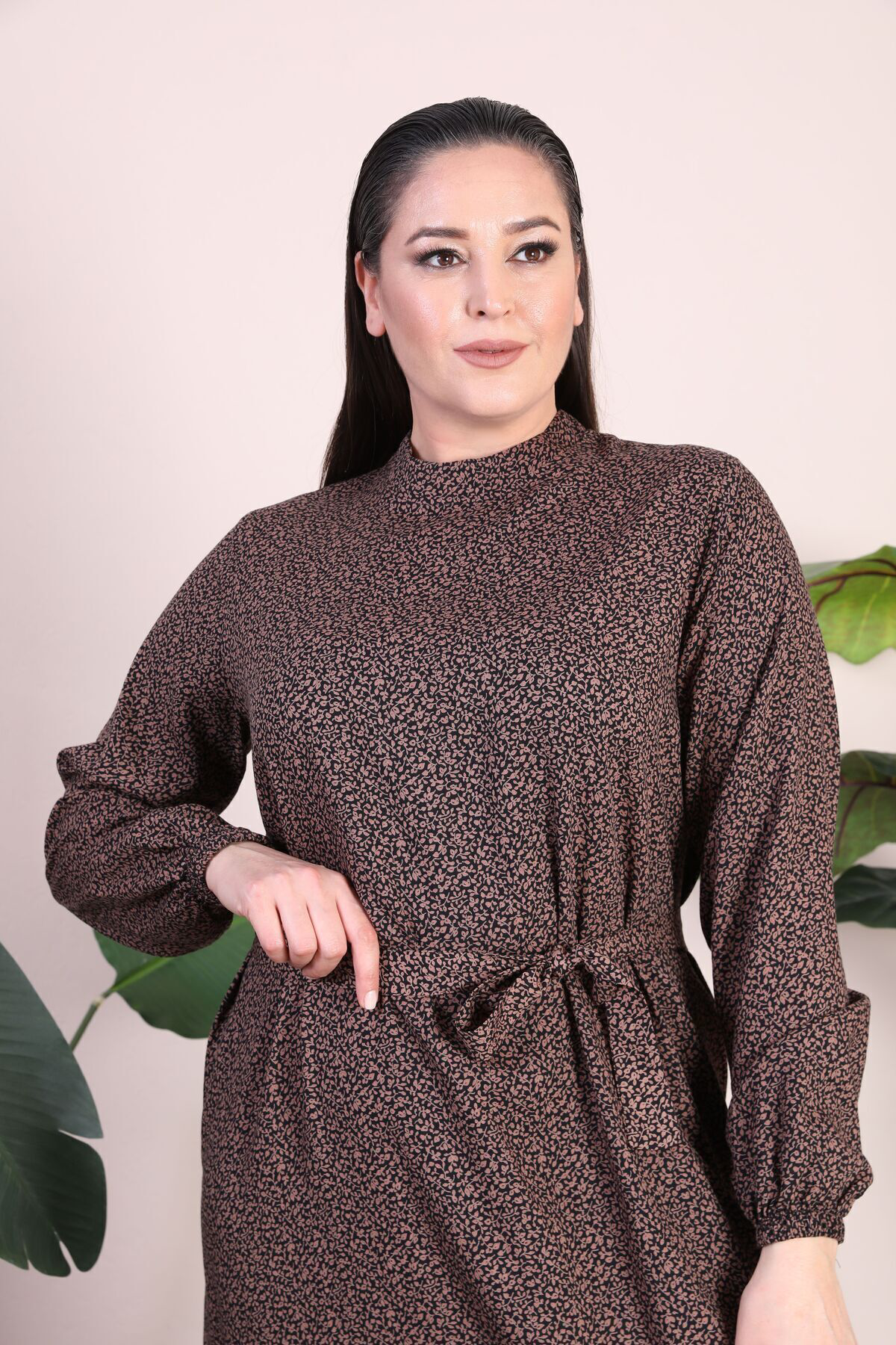 Kadın Tesettür Giyim Elbise Büyük Beden Giyim Hakim Yaka Çıtır De