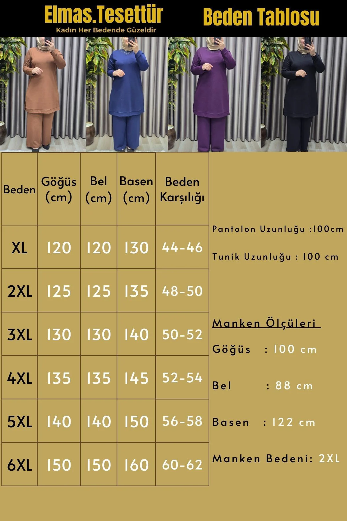 Kadın Tesettür Giyim Büyük Beden Fitilli Pantolonlu Ecrin İkili Takım Kadın Tesettür Giyim Büyük Beden Fitilli Pantolonlu Ecrin İkili Takım
