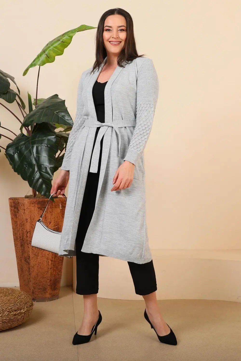 Kadin Tesettur Hirka Uzun Triko Kadin Anne Hirka