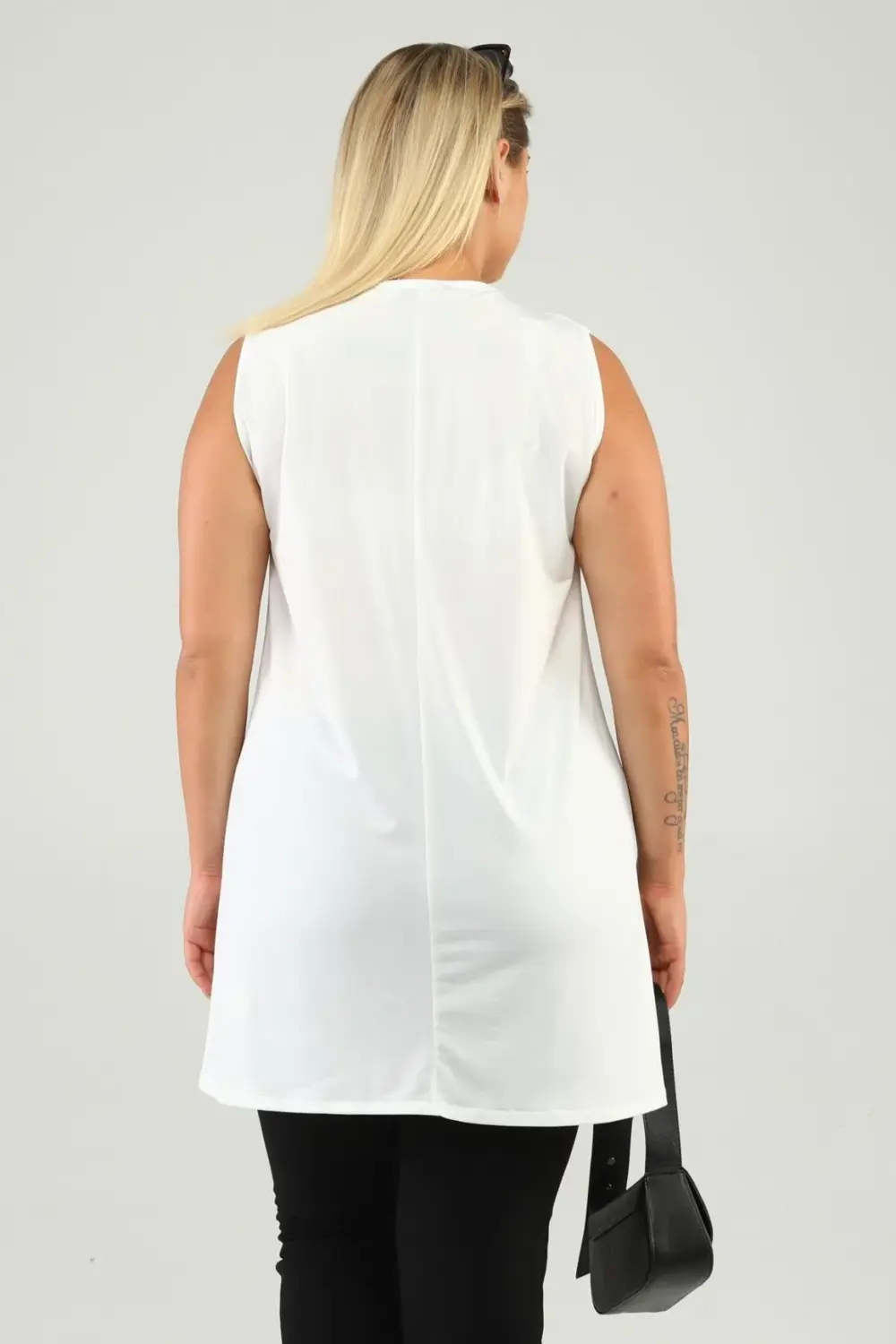 Kadin Tesettur Sıfır Kol Kurtarıcı Kolsuz Tunik