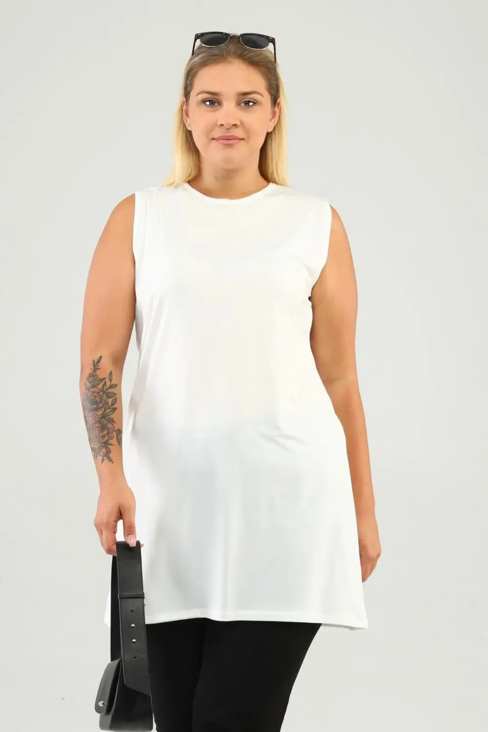 Kadin Tesettur Sıfır Kol Kurtarıcı Kolsuz Tunik