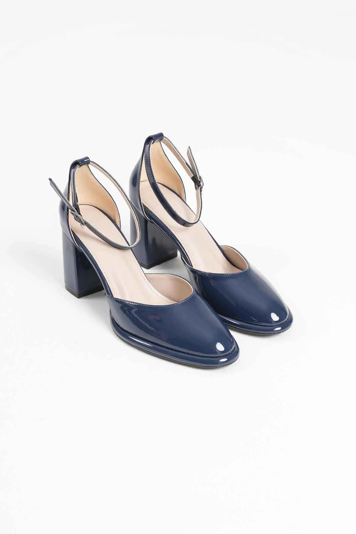 Kadın Theresa Lacivert Rugan Topuklu Ayakkabı