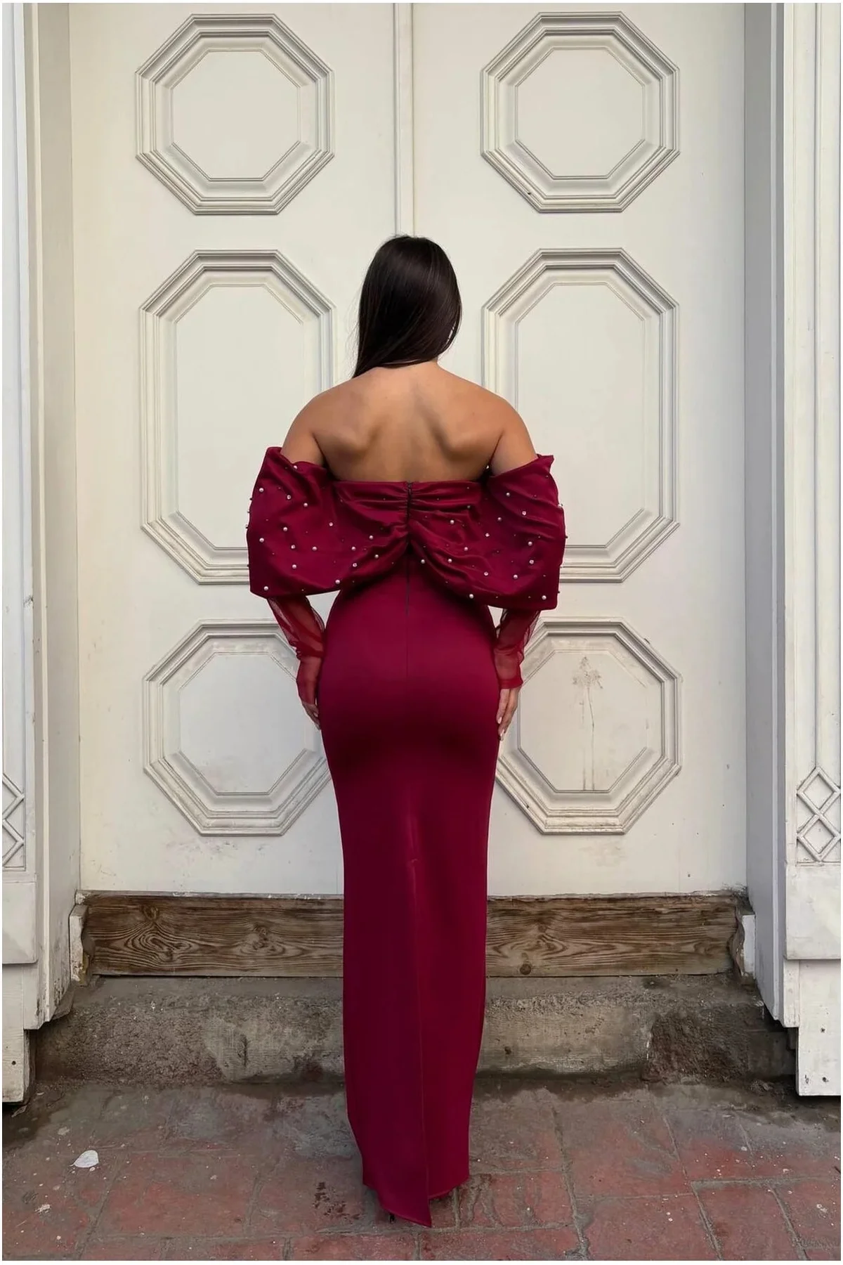 Kadın Trend Model Esnek Tül Kumaş Straplez Abiye Elbise Kadın Trend Model Esnek Tül Kumaş Straplez Abiye Elbise