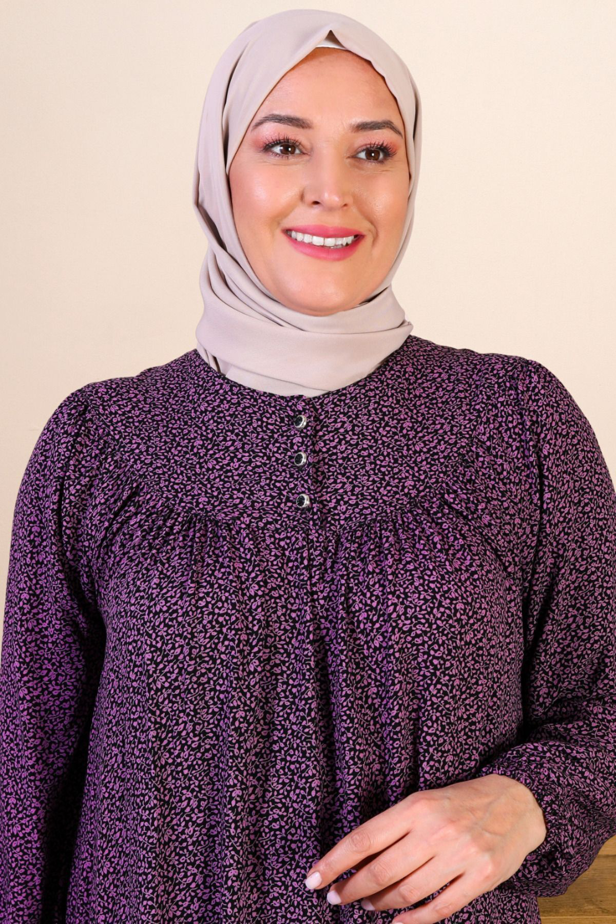 Kadın Uzun Çıtır Desen Yazlık Elbise