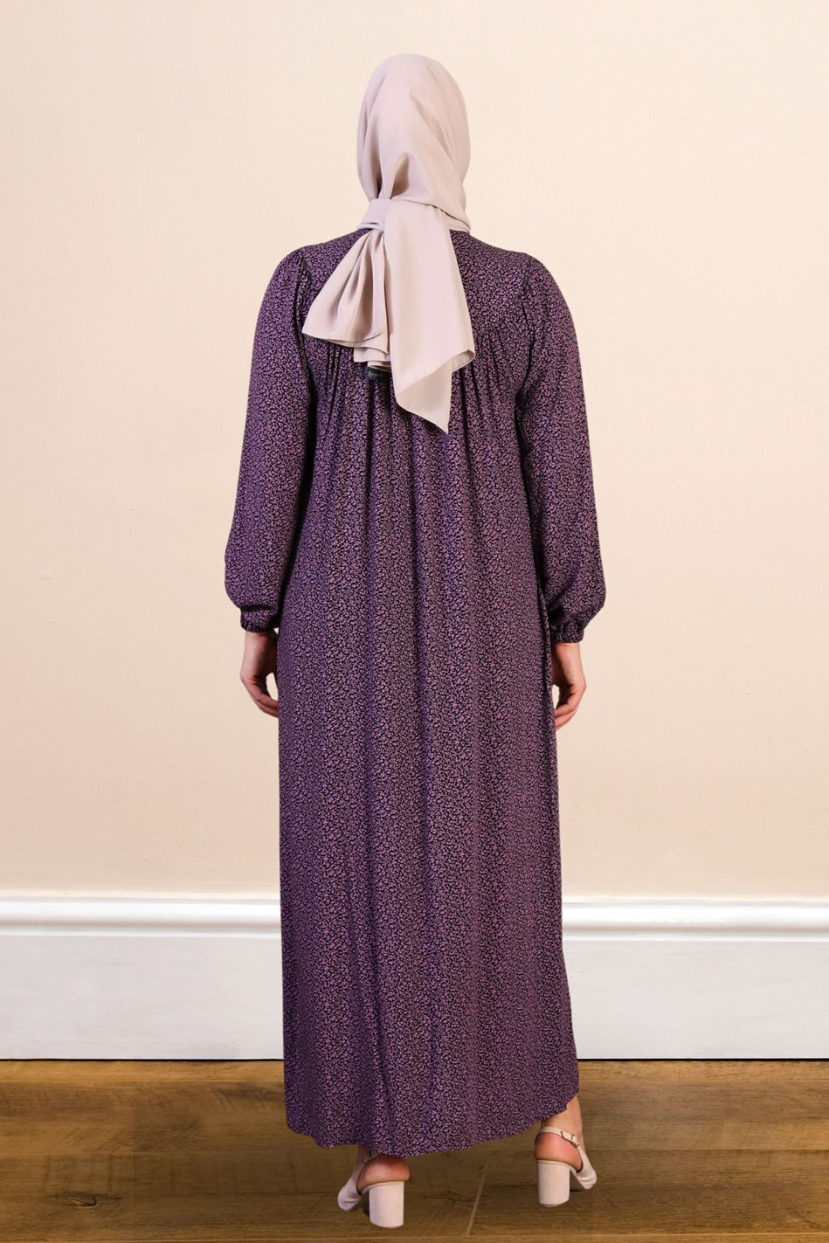 Kadın Uzun Çıtır Desen Yazlık Elbise