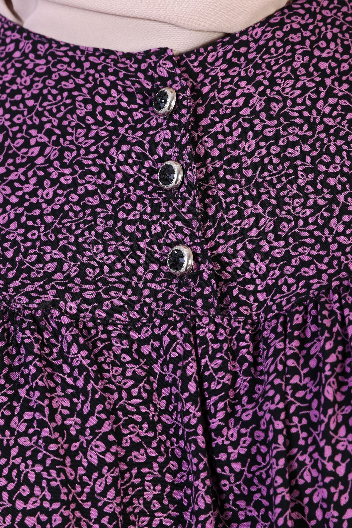 Kadın Uzun Çıtır Desen Yazlık Elbise