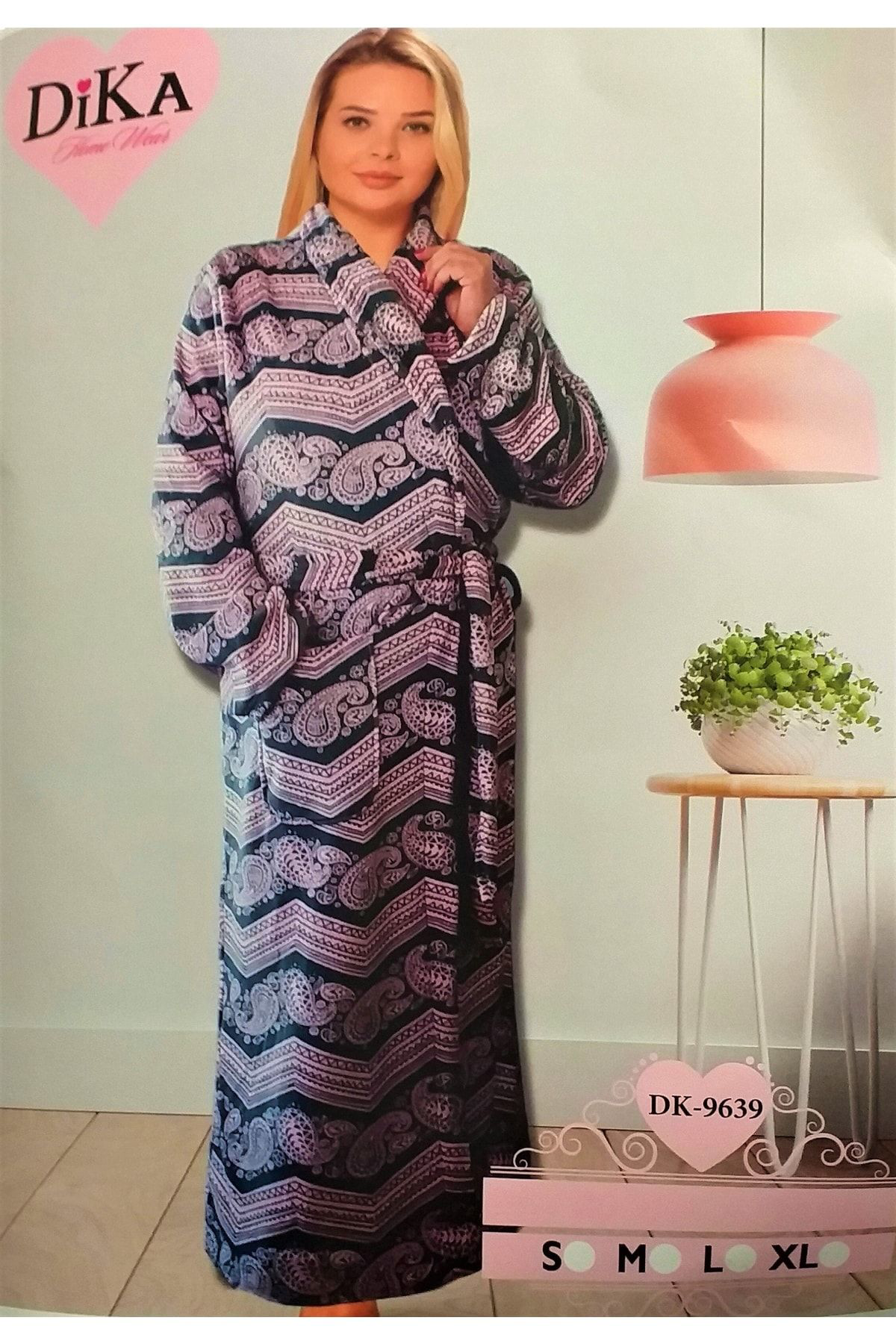 Dika Kadın Uzun Kadife Polar Sabahlık