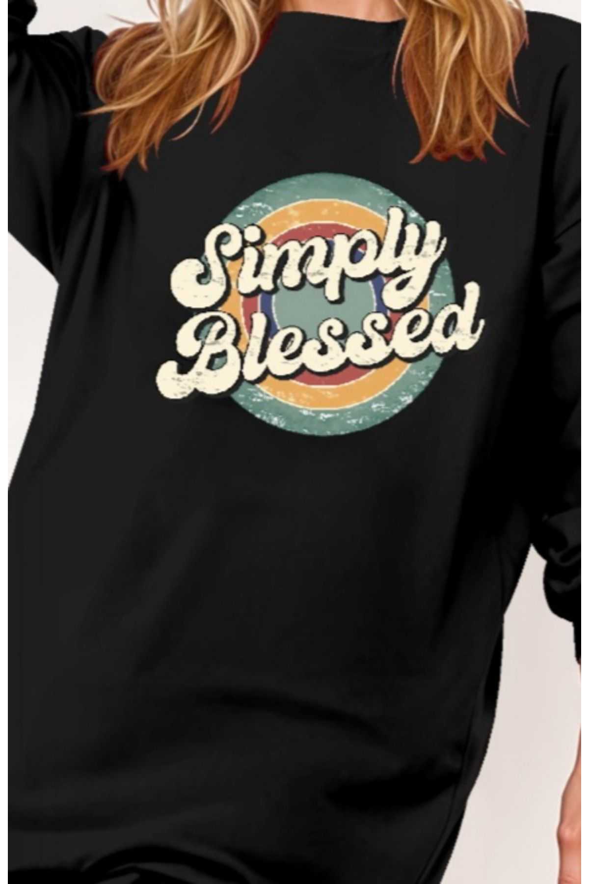 Kadın Uzun Kollu Bisiklet Yaka Yazılı Viskon Iki Iplik Elbise