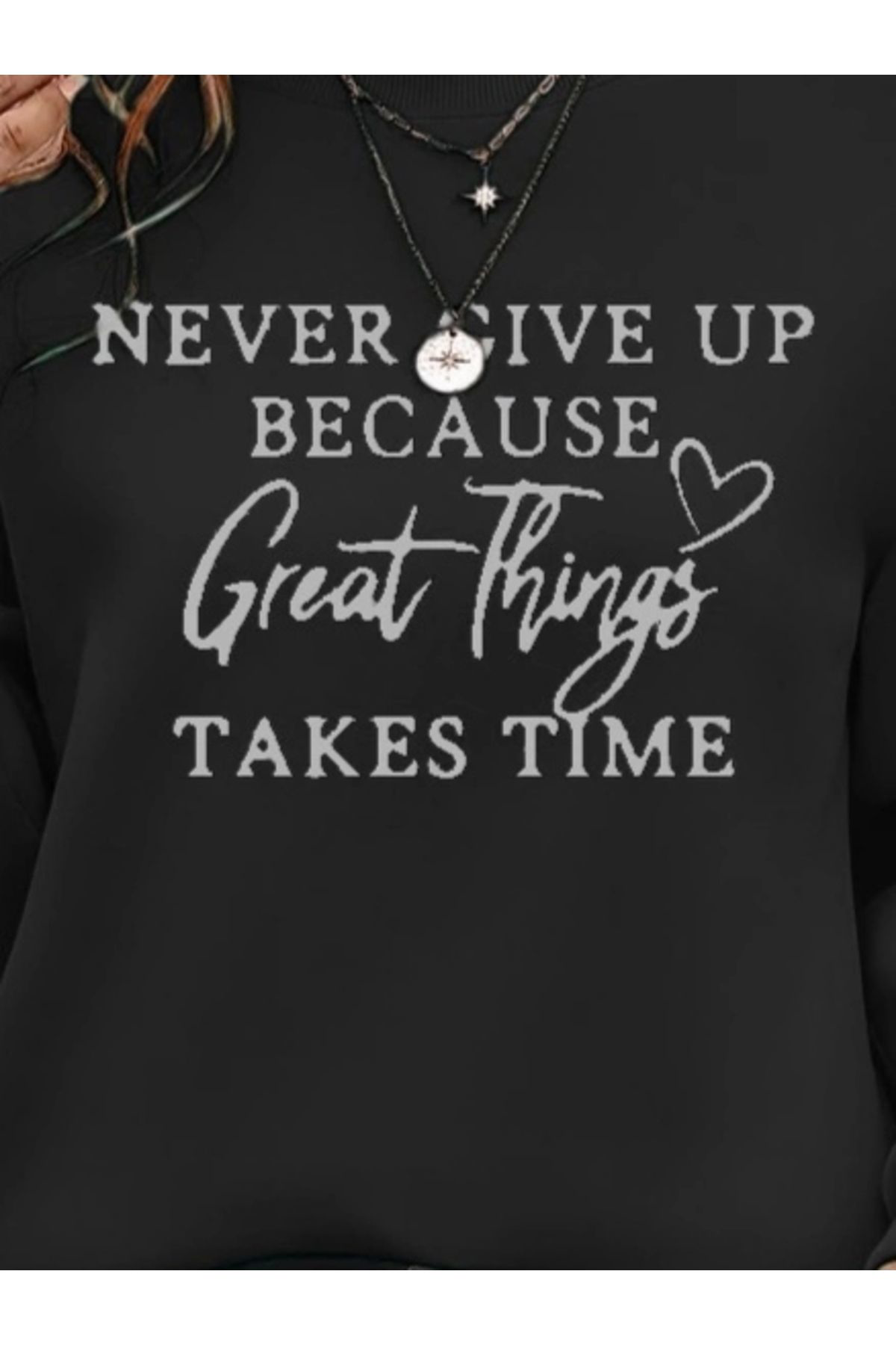 Kadın Uzun Kollu Yuvarlak Yaka Iki Iplik Şardonlu Bluz