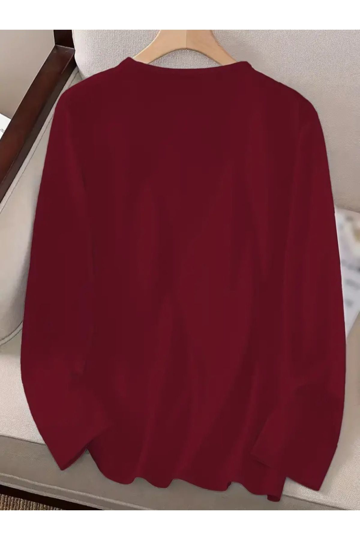 Molli Kadin Uzun Kollu Bisiklet Yaka Faith Baskili Viskon Bluz