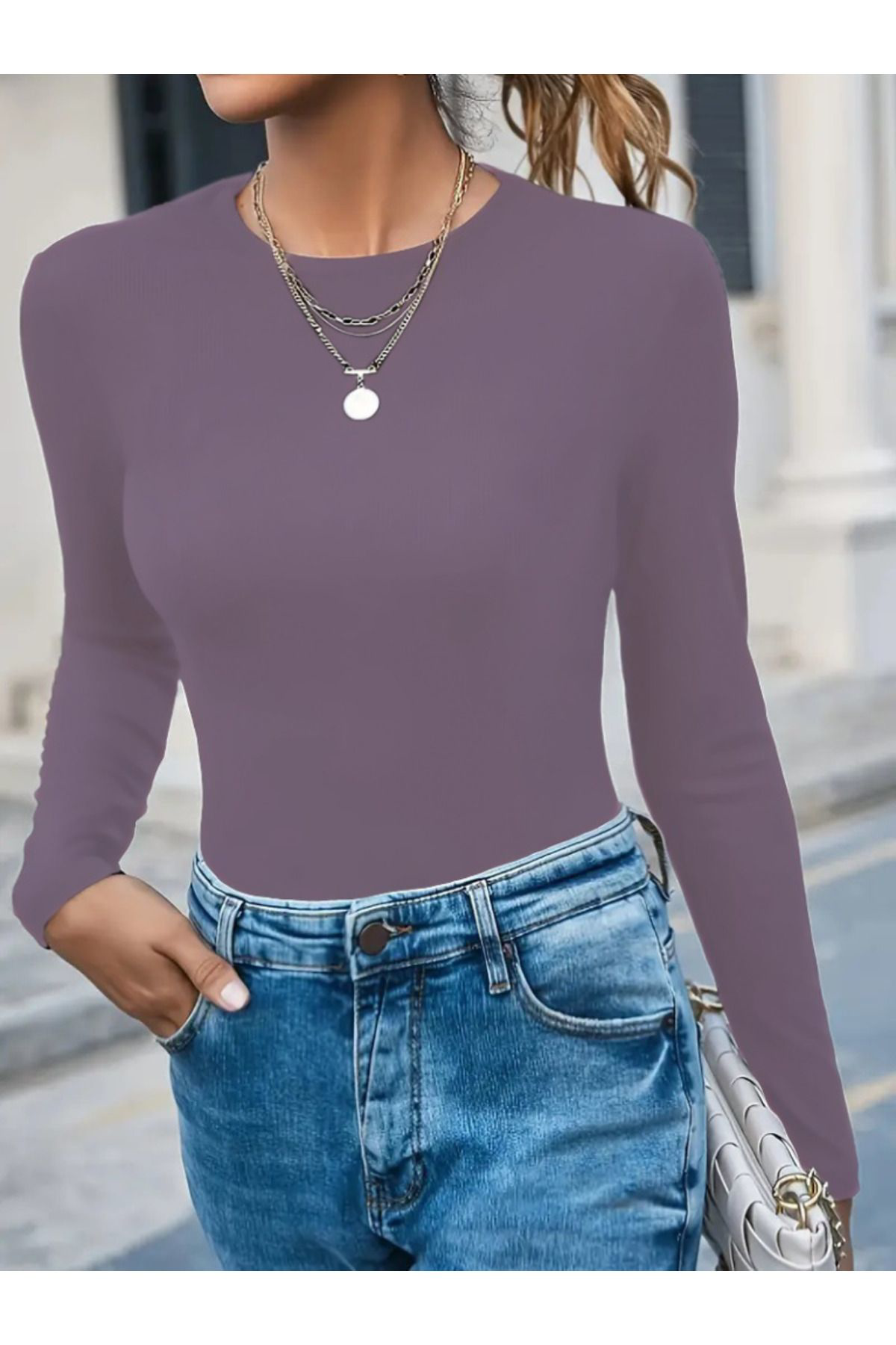 Kadın Uzun Kollu Viskon Bluz