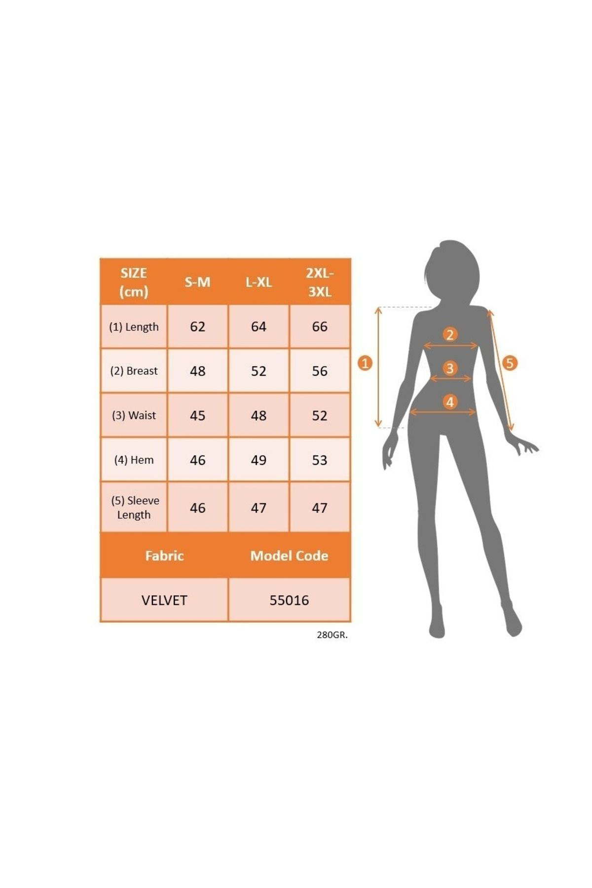 Kadın Uzun Kollu Bisiklet Yaka Yanları Ve Kolları Büzgülü Kadife 