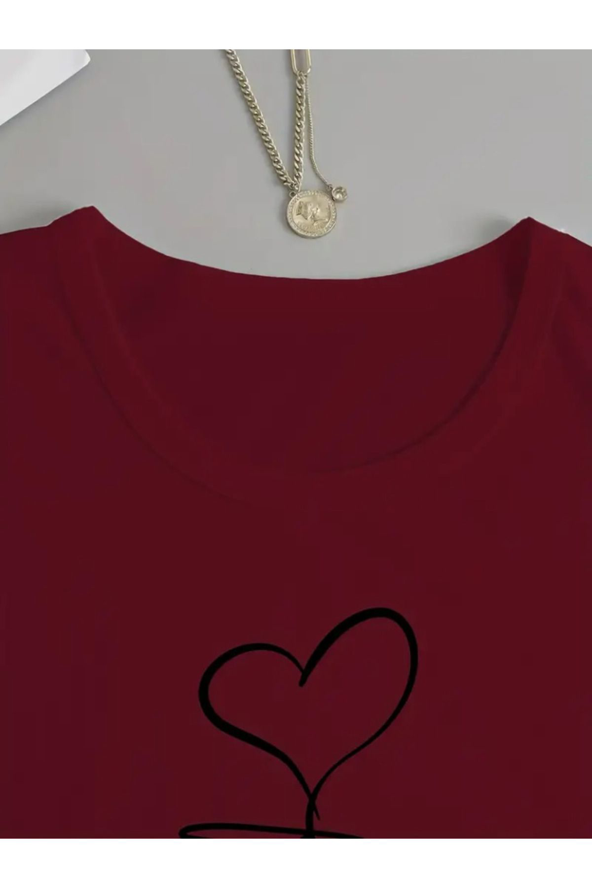 Molli Kadin Uzun Kollu Bisiklet Yaka Faith Baskili Viskon Bluz