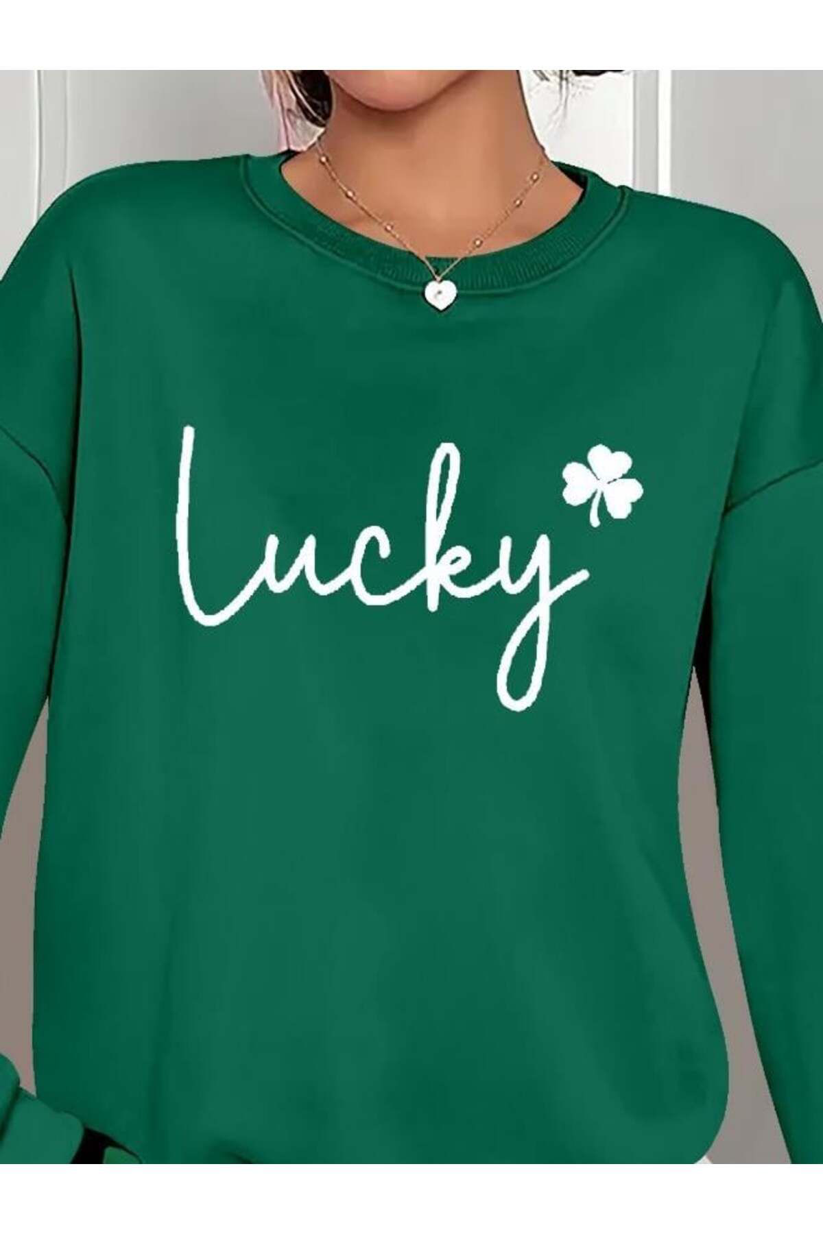 Kadın Uzun Kollu Bisiklet Yaka Viskon Iki Iplik Bluz