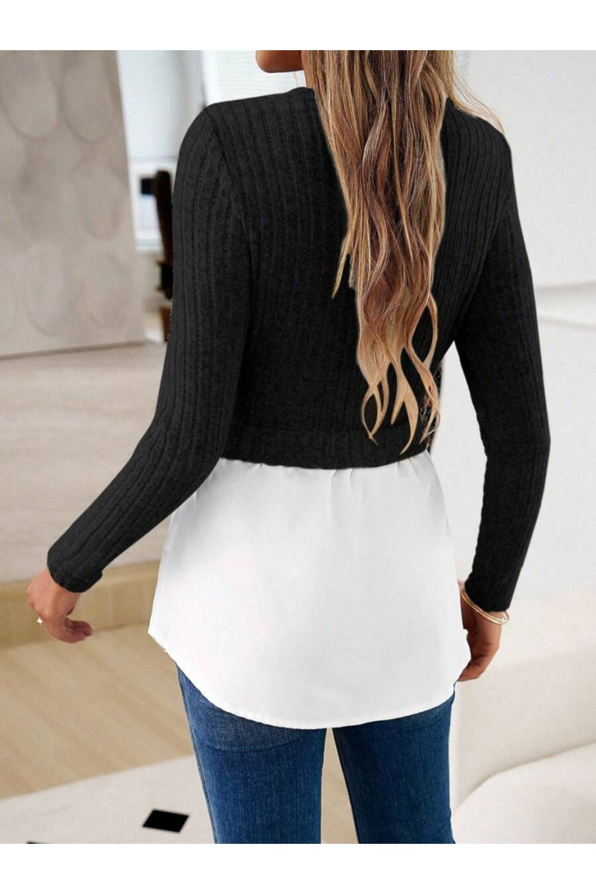 Kadın Uzun Kollu Bisiklet Yaka üst Kalın Fitilli Kaşkorse Alt Spo