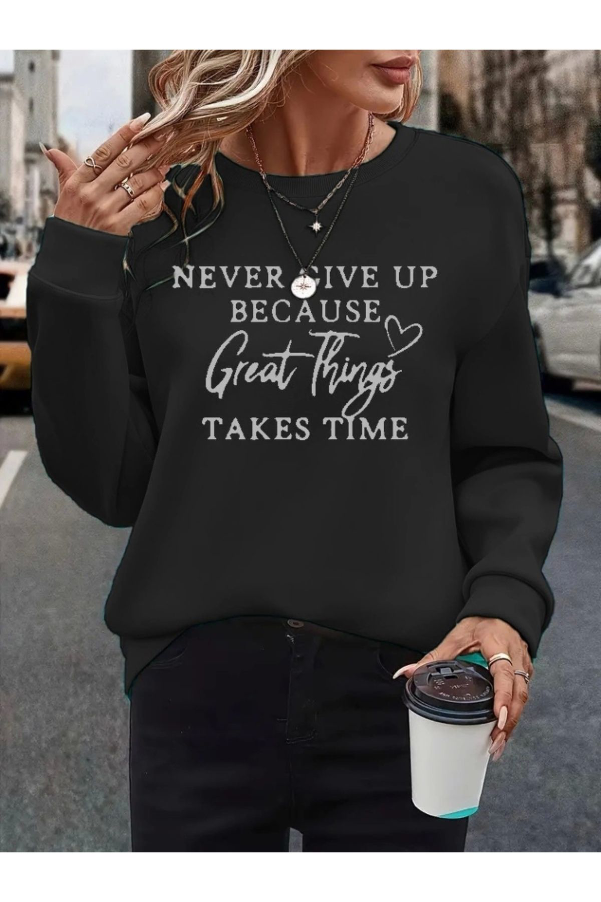 Kadın Uzun Kollu Yuvarlak Yaka Iki Iplik Şardonlu Bluz