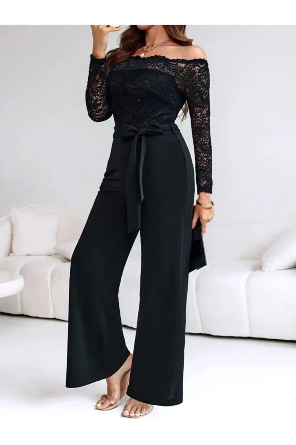 Kadın Uzun Kollu Madonna Yaka Dantelli Yandan Bağlamalı Ithal Kre Kadın Uzun Kollu Madonna Yaka Dantelli Yandan Bağlamalı Ithal Kre