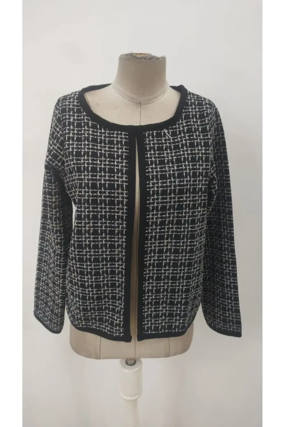 Kadın Uzun Kollu önü Açık şanel Kısa Ceket