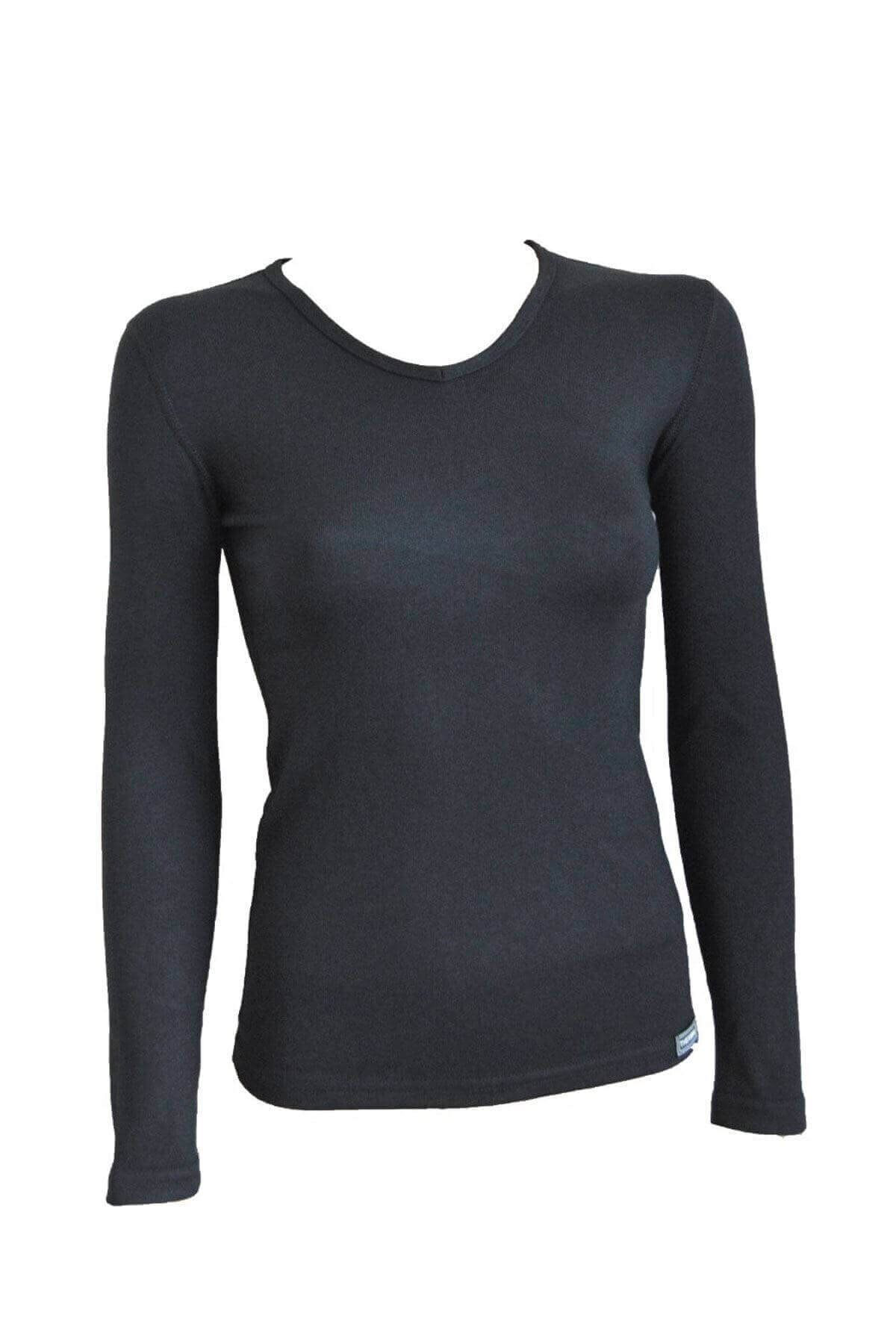 Malabadi Kadın V Yaka Uzun Kol Termal Üst İçlik Ekru