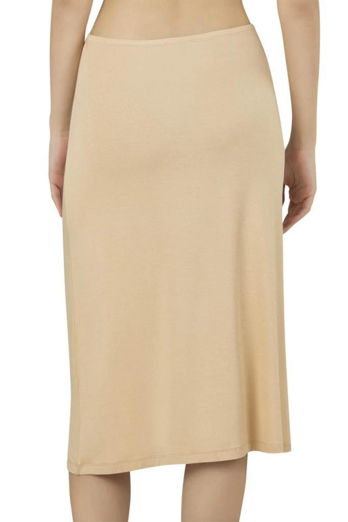 Kadın Viskon Diz Altı Uzun Astar Jüpon Kombinezon