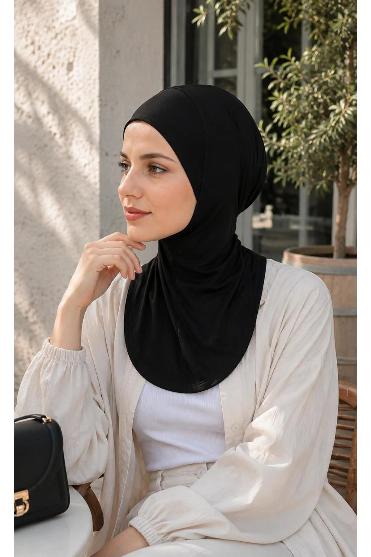 Kadın Viskon Kumaş Boyunluklu Bone, Hazır pratik Tesettür Bone, Terletmez Esnek Bone Fiyatı, Yorumları ve Özellikleri