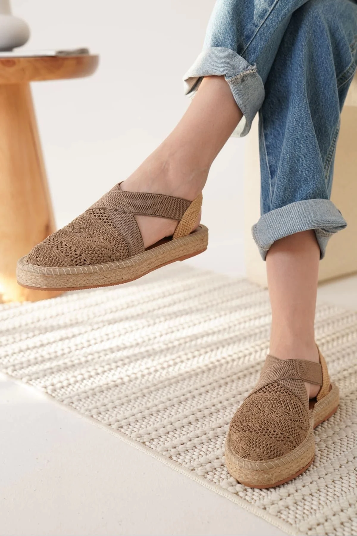 Kadın Vizon Espadril Ayakkabı TR19MY01D