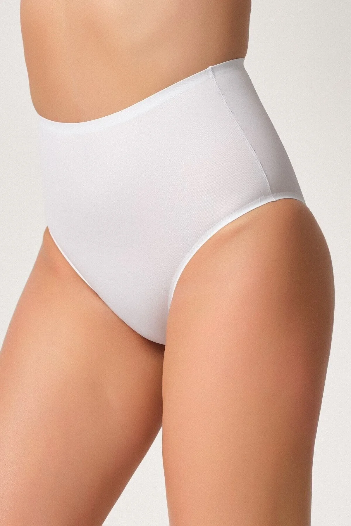 Kadın Yapıştırma Lazer Kesim Yüksek Bel Bato Slip Korse