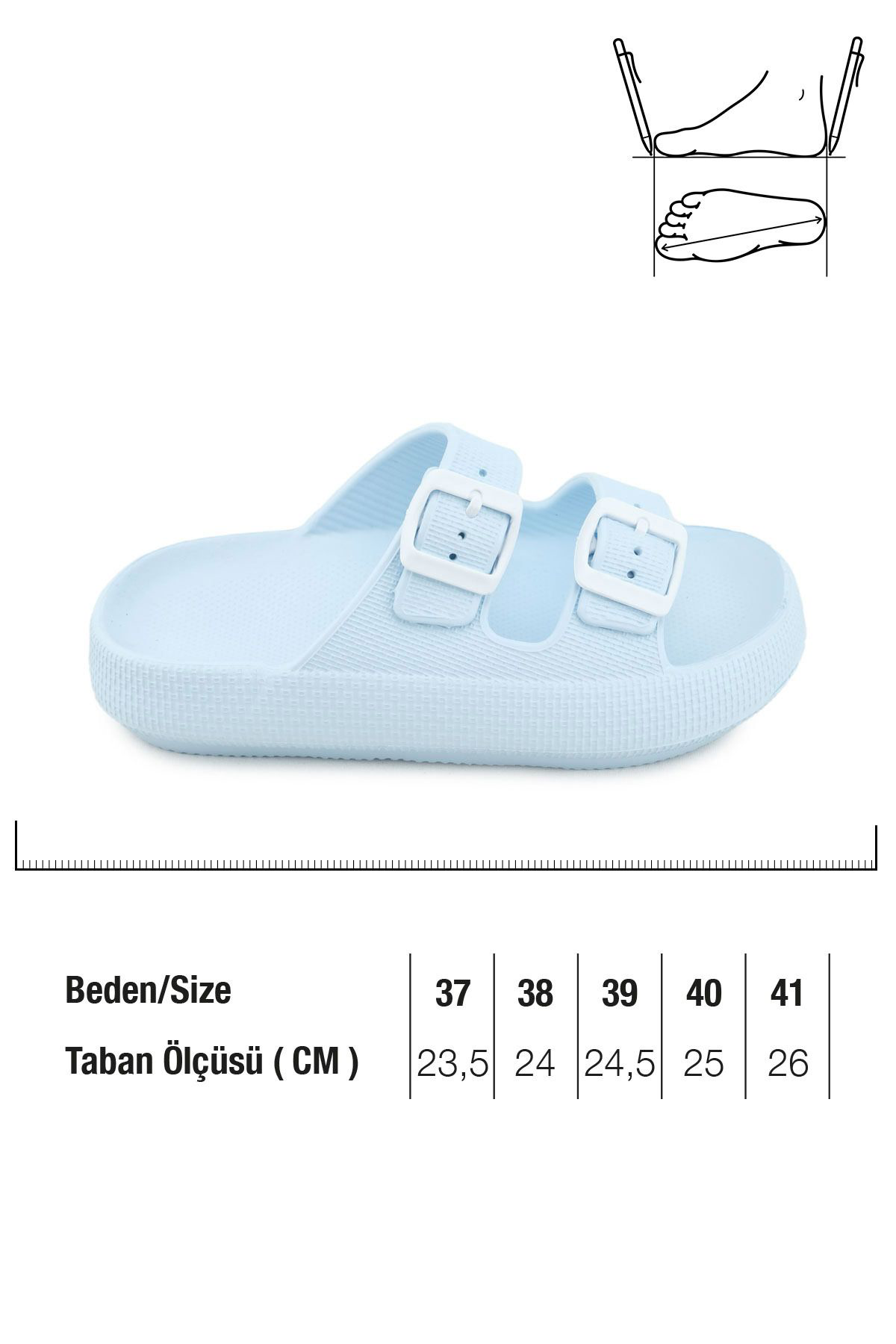 Kadın Yazlık Iki Toka Ayarlanabilir Islak Zemine Uygun Terlik