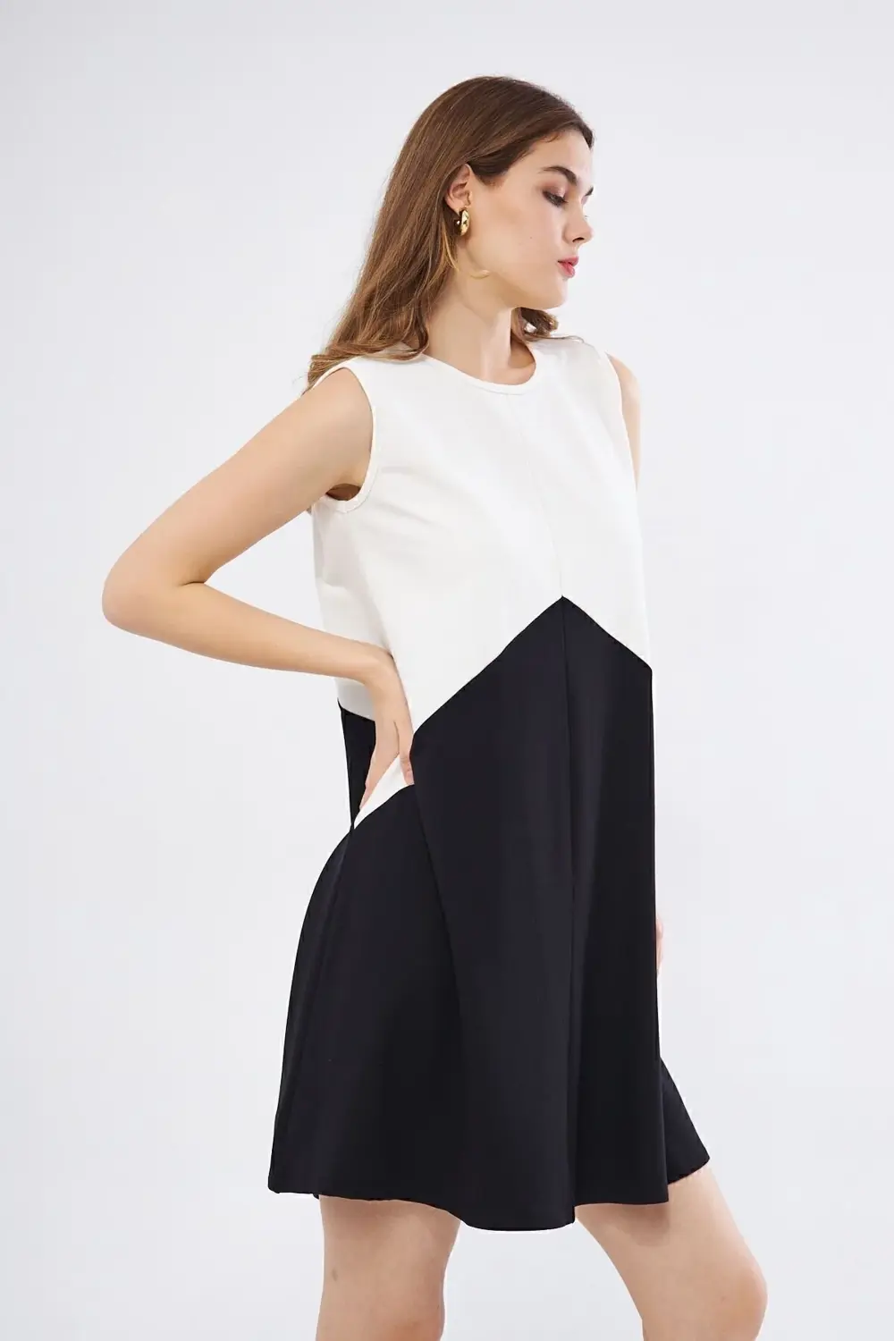 Kadın Yeni Sezon Mini Rahat Giy Cık Kırışmaz Yazlık Spor Elbise K