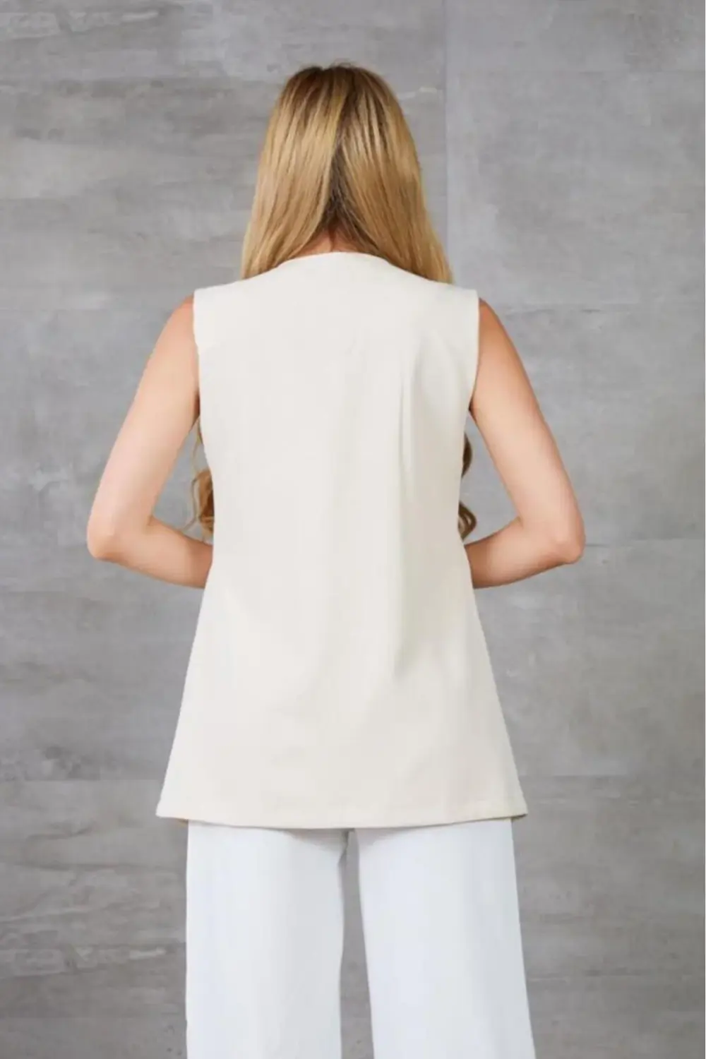 Kadın Yeni Sezon Siyah Atlas Kolsuz Yelek 3706300