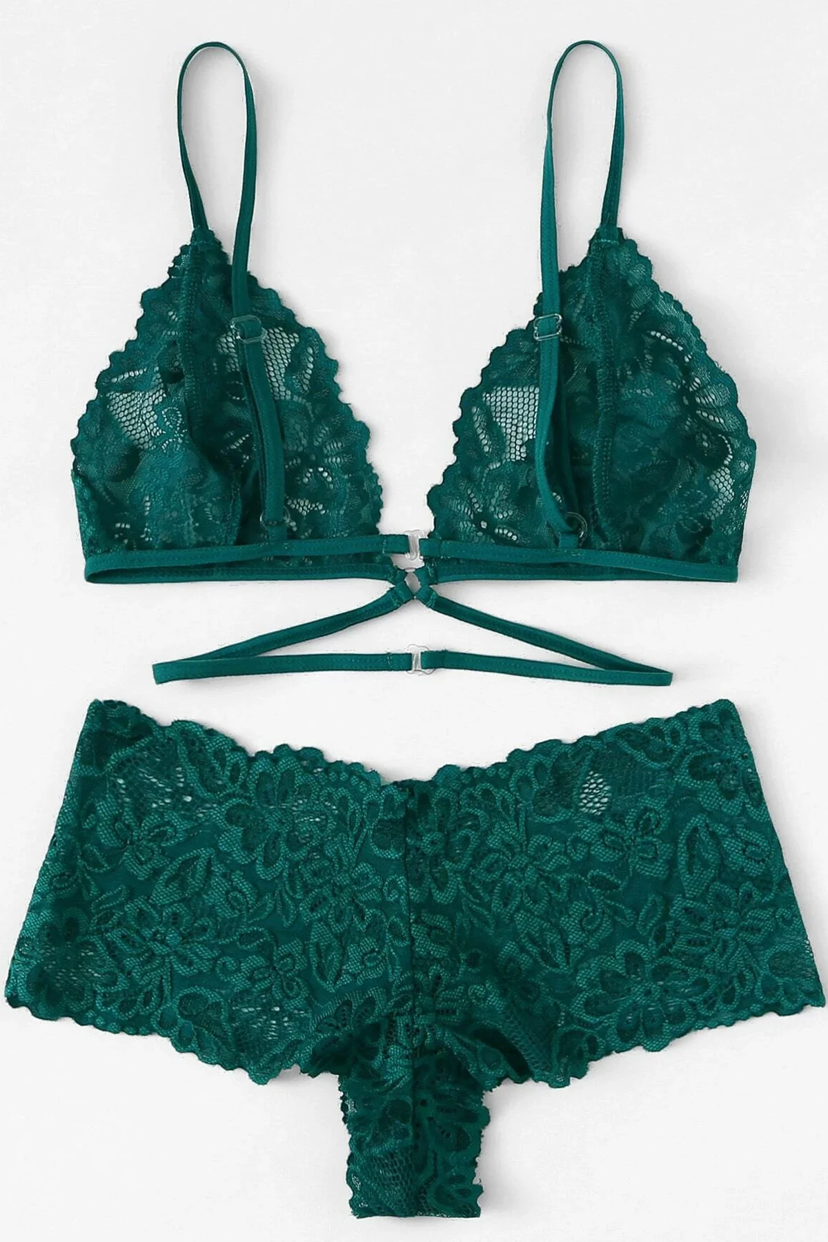 Kadın Yeşil Özel Şık Sütyen Külot Takımı