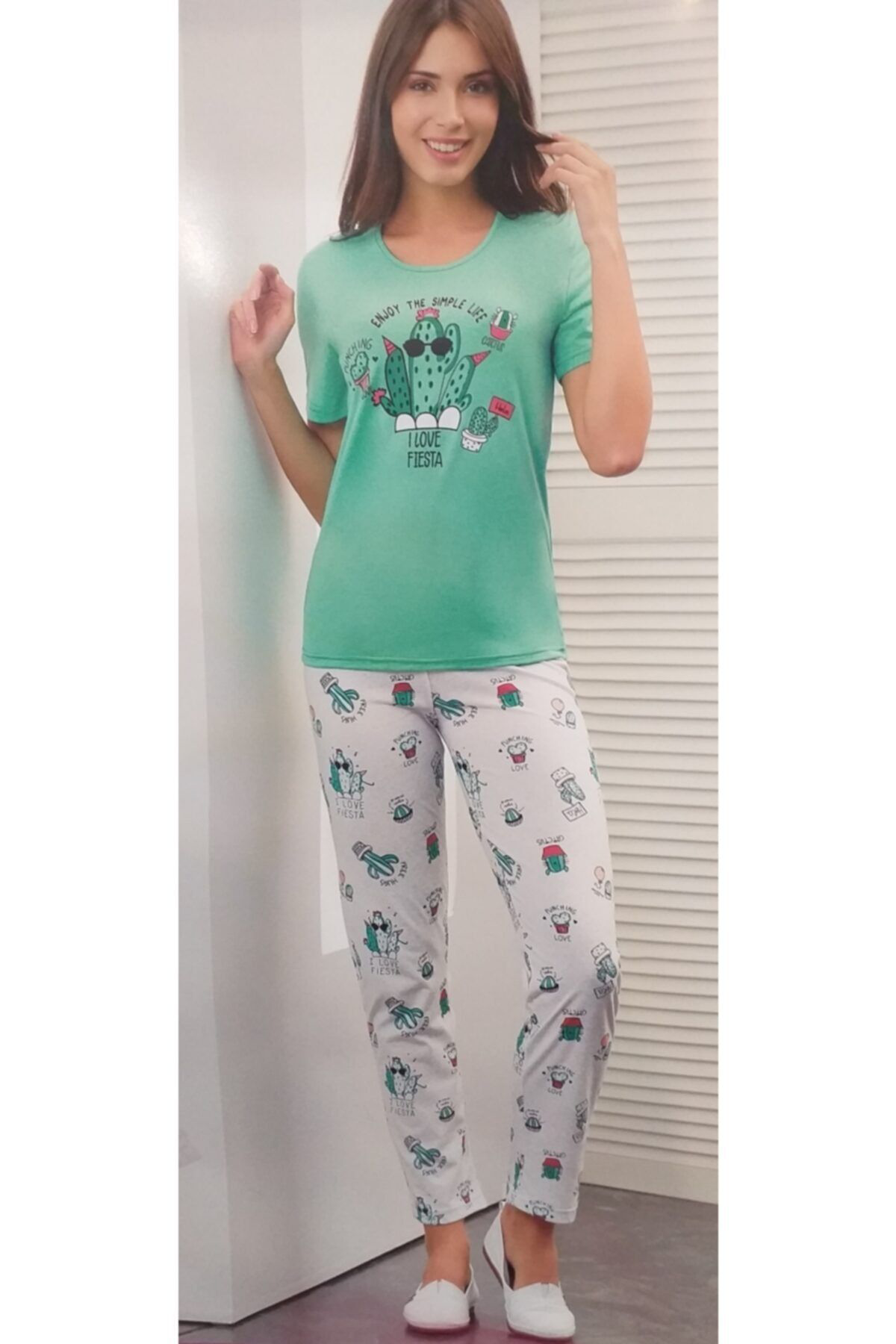 Alperi Kadın Yeşil Pijama Takımı