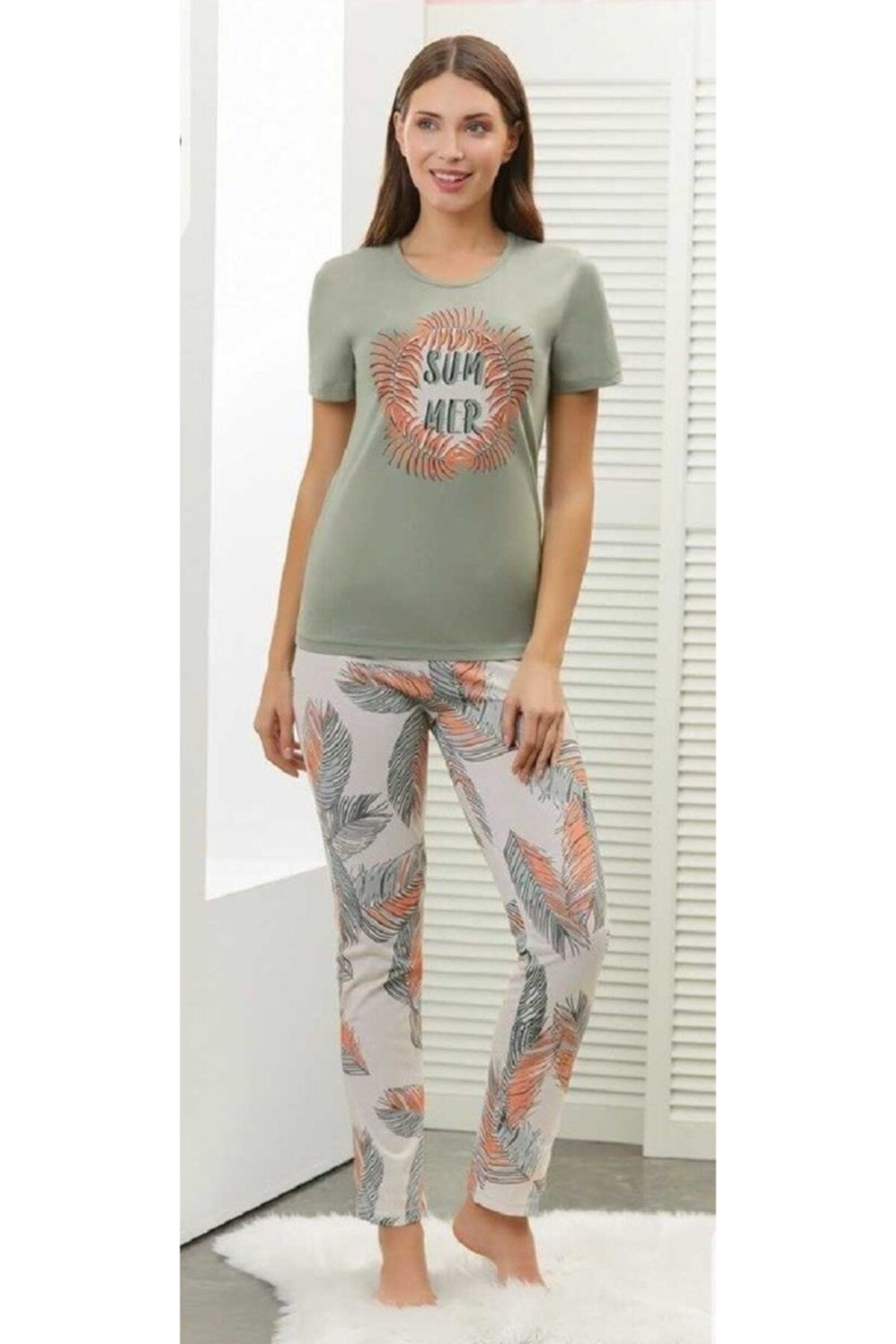 Alperi Kadın Yeşil Pijama Takımı