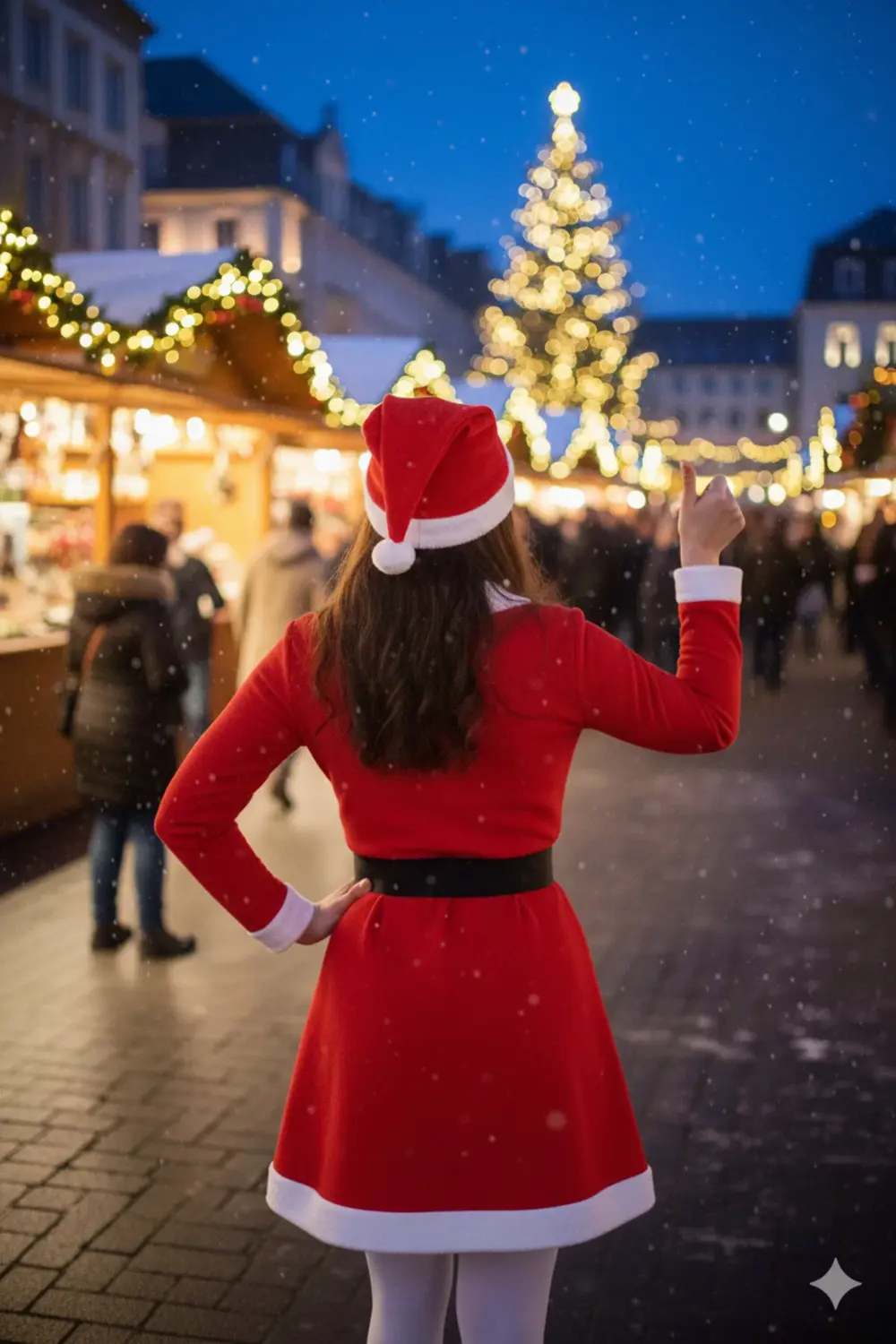Parti Kırtasiye Kadın Yetışkın Kırmızı Şapka Beyaz Yılbaşı Temalı Noel Partisi Ko