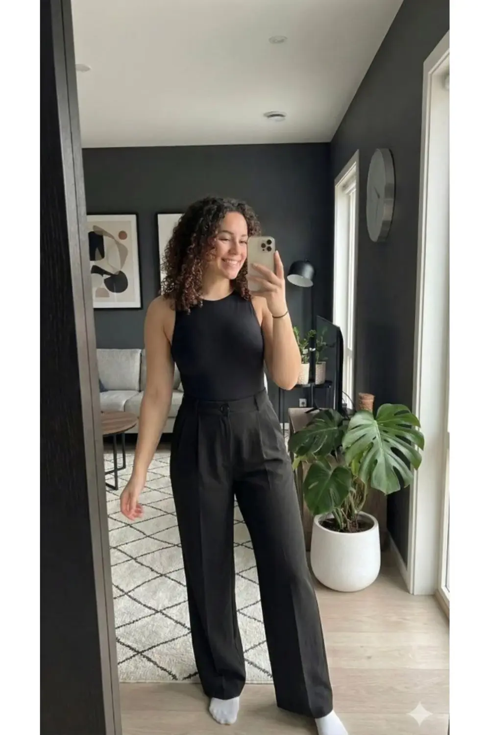 Kadın Yüksek Bel Pileli Palazzo Pantolon