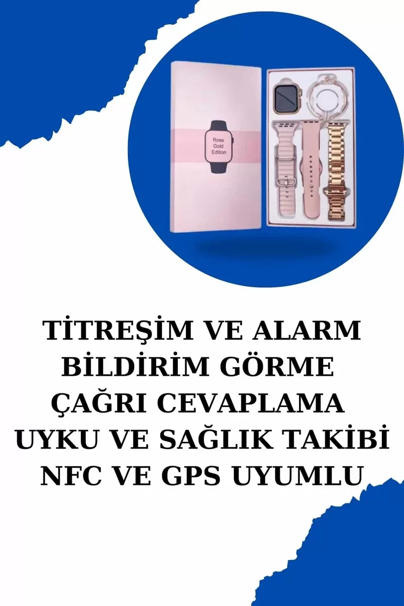 Kadınlar İçin Dokunmatik Ekran Akıllı Saat ve Kablosuz Bluetooth Kulaklık Seti - ANC ve 117 Spor Modu