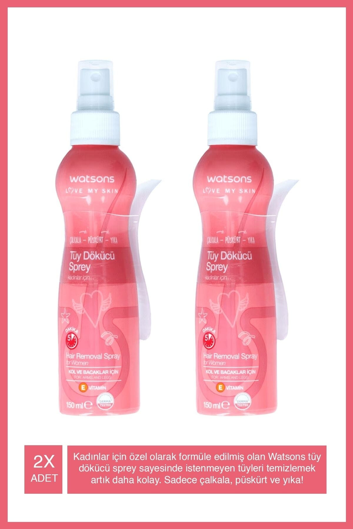 Kadınlar İçin Spatulalı Tüy Dökücü Sprey 150 ml X2 Adet