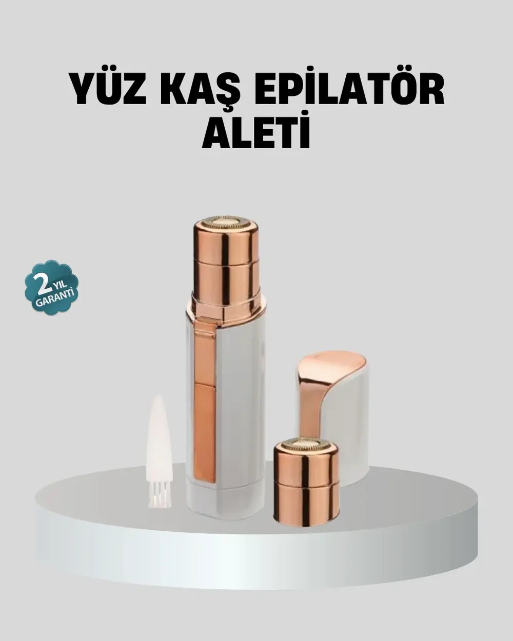 Kadınlar İçin Yüz ve Kaş Epilatörü – Hassas Cilt Dostu, Pil ile Ç