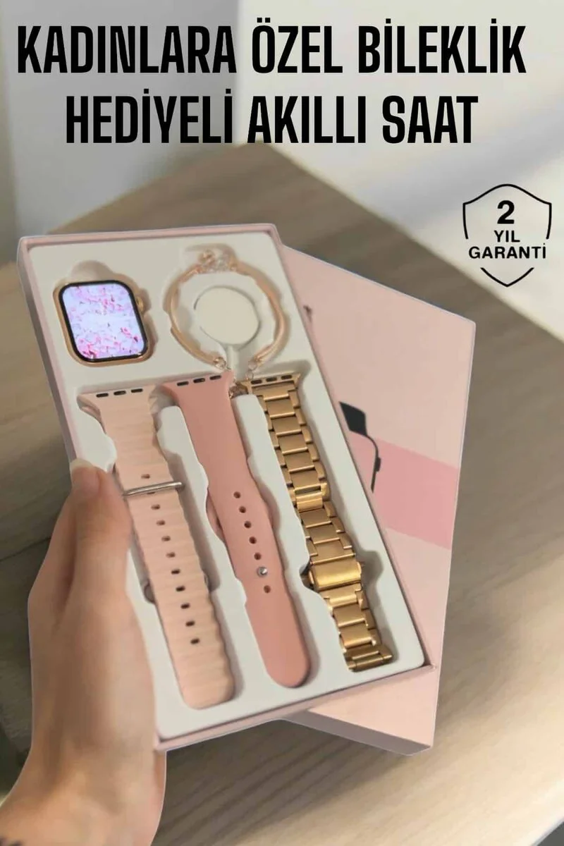 Kadınlara Özel Akıllı Saat: GPS Destekli Nabız Takibi ve Rose Gold Estetiği