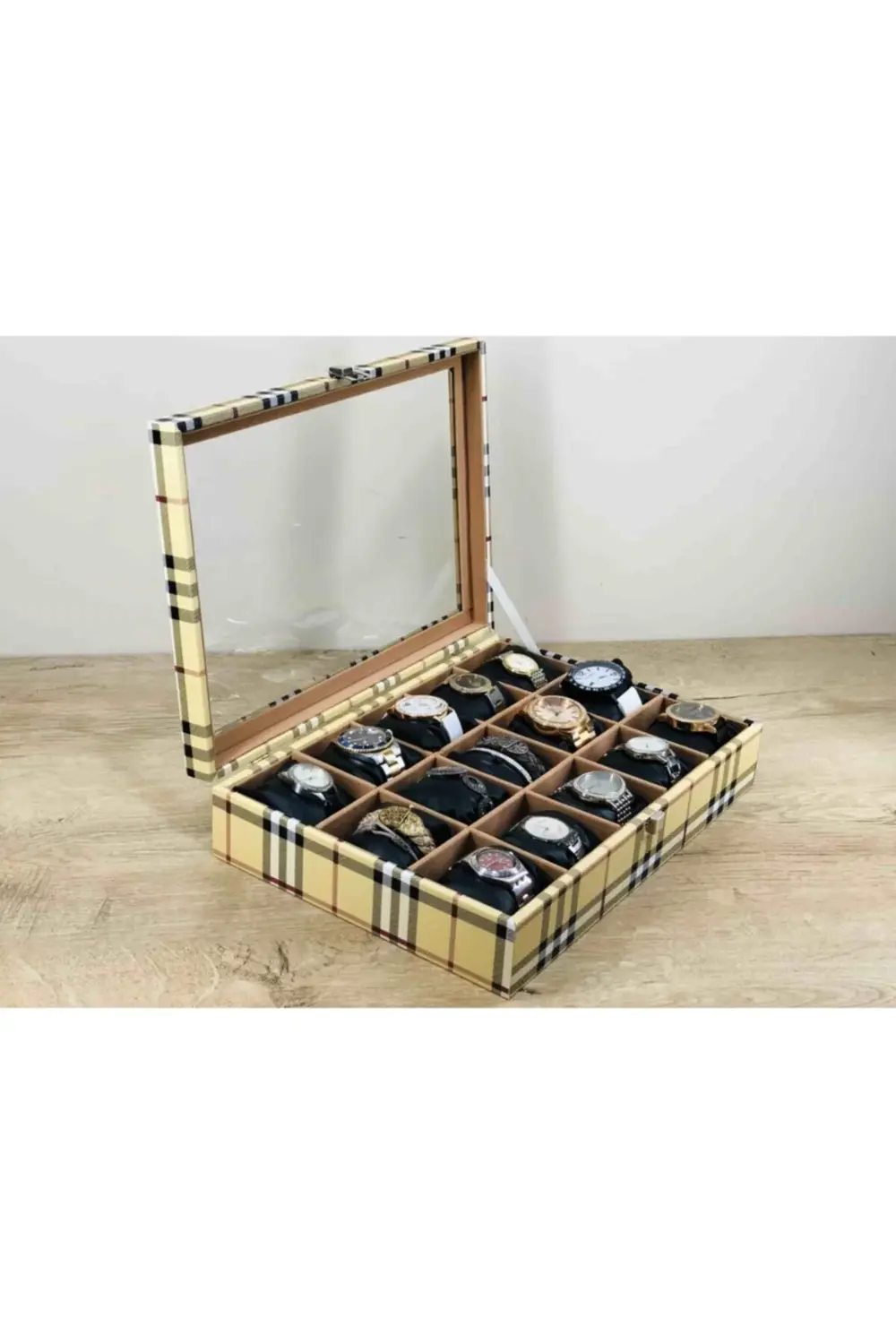 Kadınlara Özel El Yapımı Şık Modern Ekose Sarısı Siyah Yastıklı D