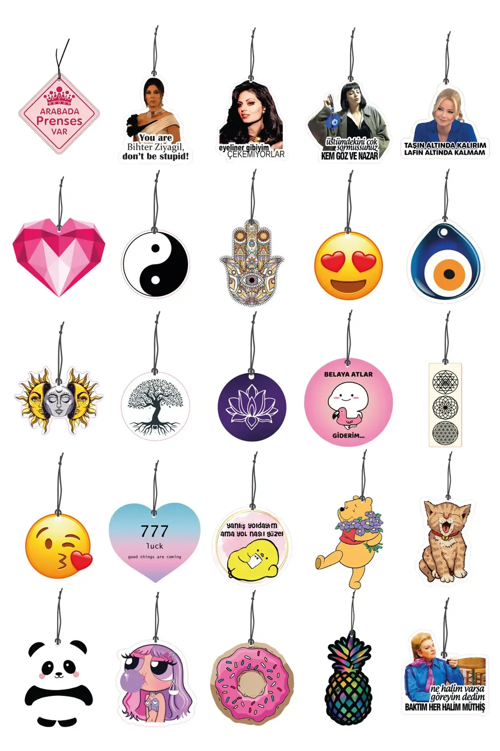 Kadınlara Özgü Ekonomik 25'li Oto Kokusu Ve Oto Aksesuarı