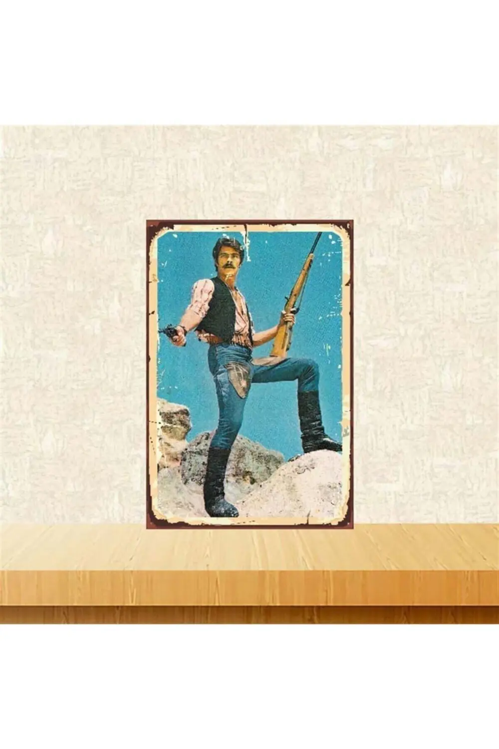 Kadir Inanır 20-30 Cm Retro Ahşap Poster Tkfx3790