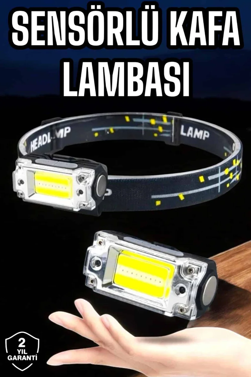 Kafa Lambası El Fenerli Kamp Lambası Usb Şarjlı Esnek Lamba - Lisinya Diğer