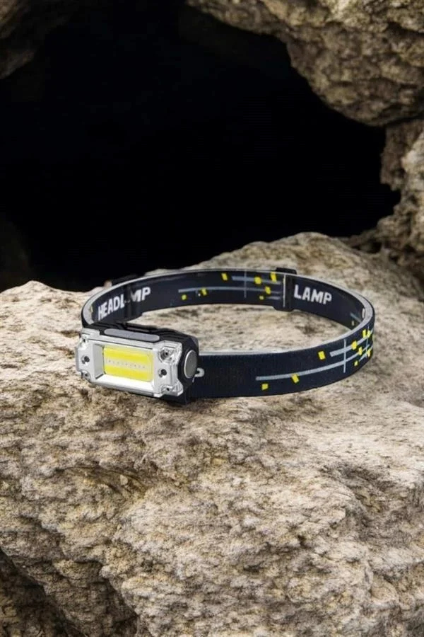 Kafa Lambası El Fenerli Kamp Lambası Usb Şarjlı Esnek Lamba Çok R