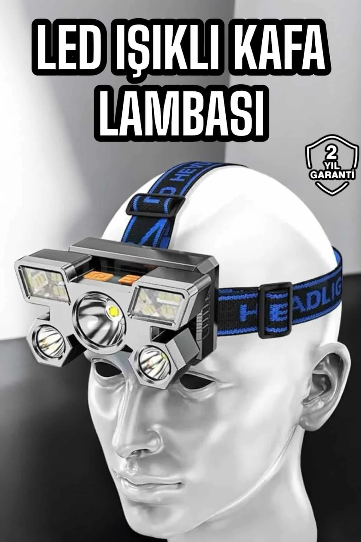 Kafa Lambası Hafif ve Esnek Çift Anahtarlı Far Led Işık Kafa Lambası Hafif ve Esnek Çift Anahtarlı Far Led Işık