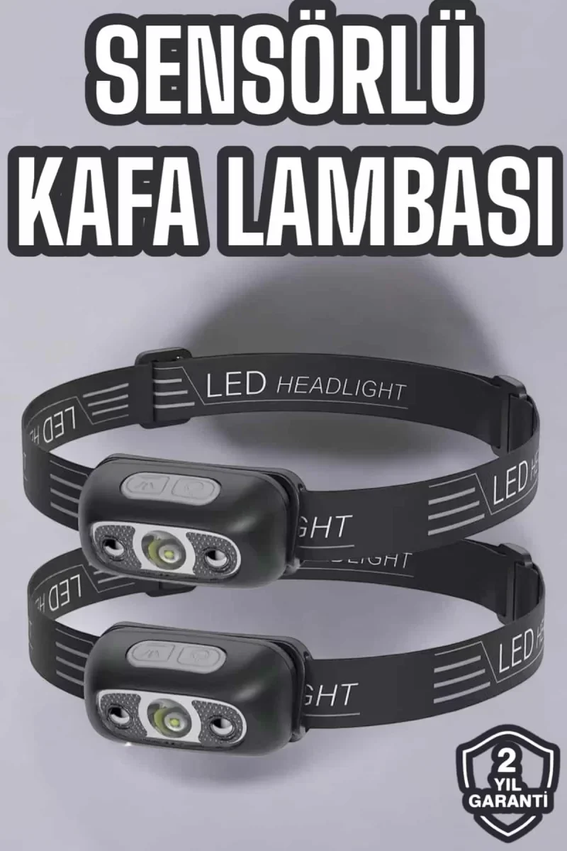 Kafa Lambası Kamp Lambası Led Işık Şarjlı Ayarlanabilir - Lisinya