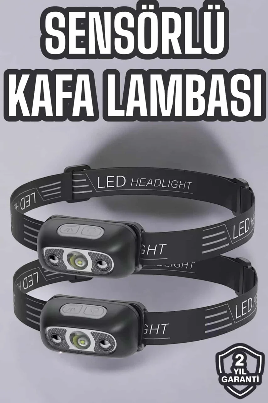 Kafa Lambası Kamp Lambası Led Işık Şarjlı Ayarlanabilir - Lisinya Diğer