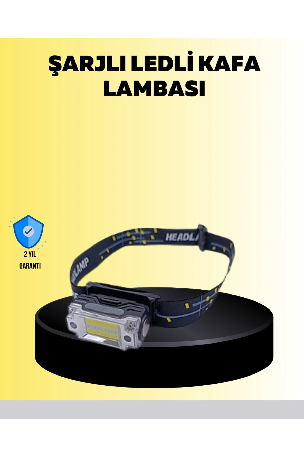 Kafa Lambası Led Fener Pratik Taşınabilir Ayarlanabilir USB Şarjl