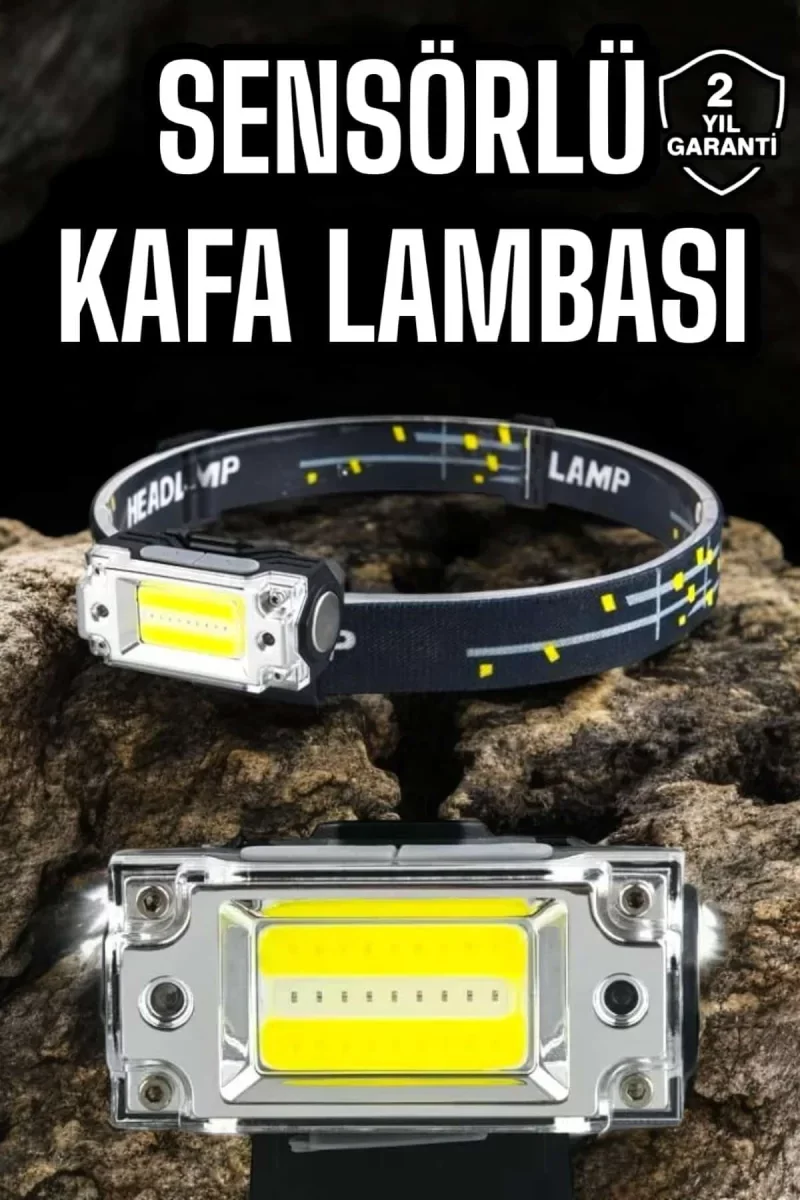 Kafa Lambası Led Fener Pratik Taşınabilir Ayarlanabilir USB Şarjlı - Lisinya