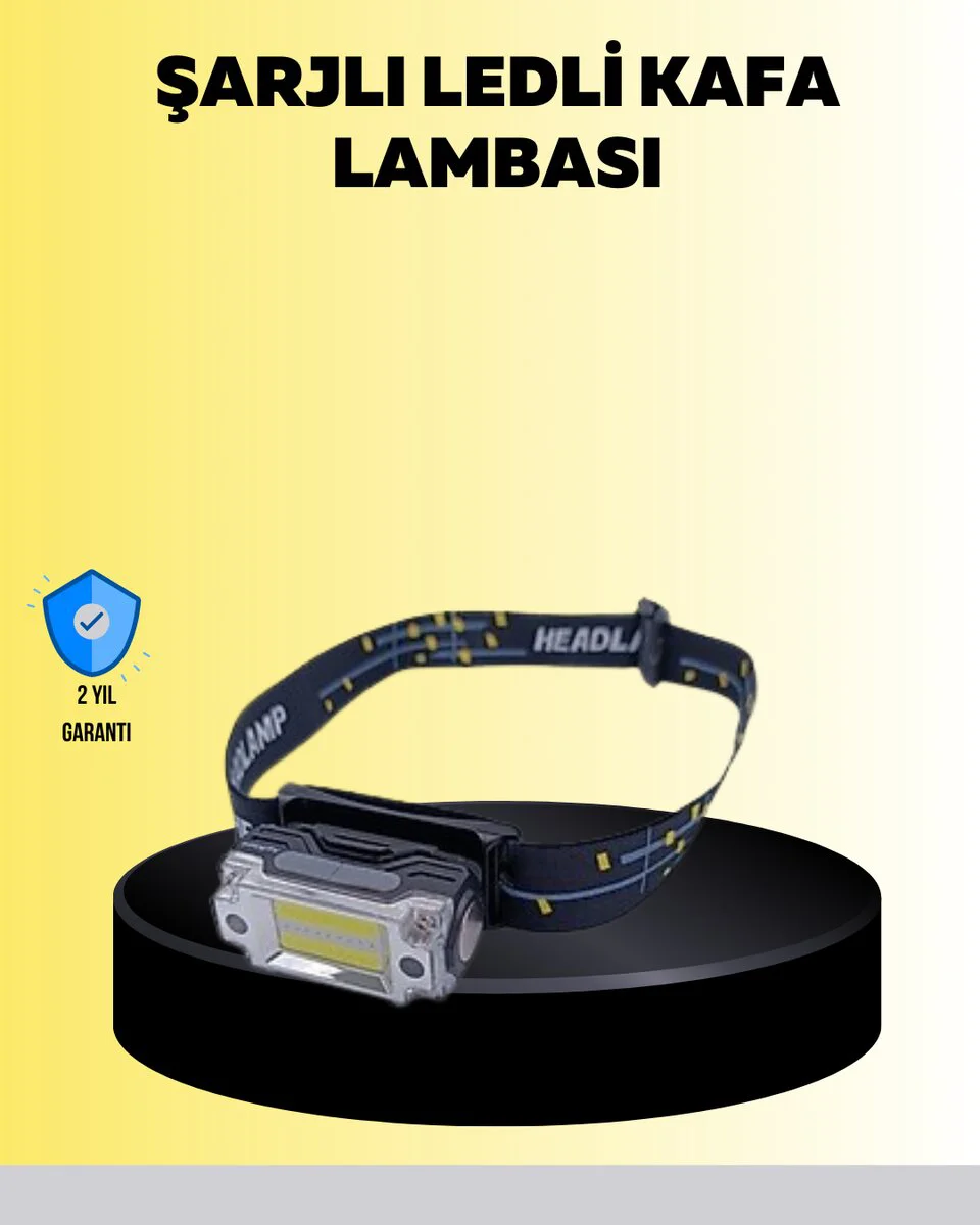 Kafa Lambası Led Fener Pratik Taşınabilir USB Şarjlı 100.000 Saat Işık